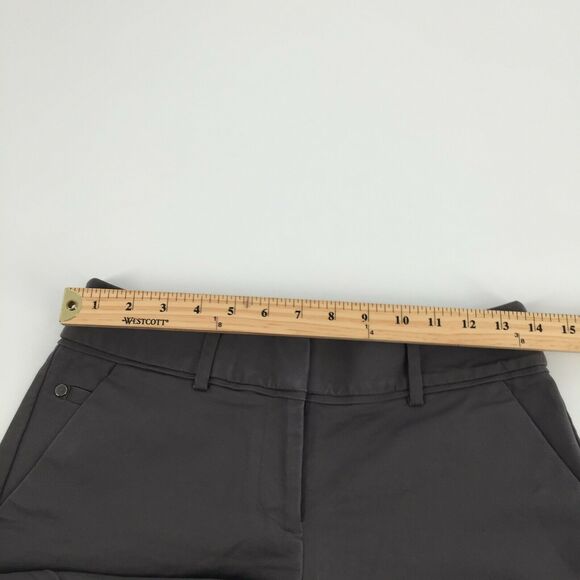 Apt 9 Mid Rise Chino Shorts Size 4 Womens Dark Gray Casual Cuffed Khaki Preppy S - Picture 4 of 7